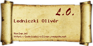 Ledniczki Olivér névjegykártya